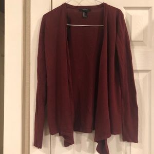 Forever 21 maroon cardigan